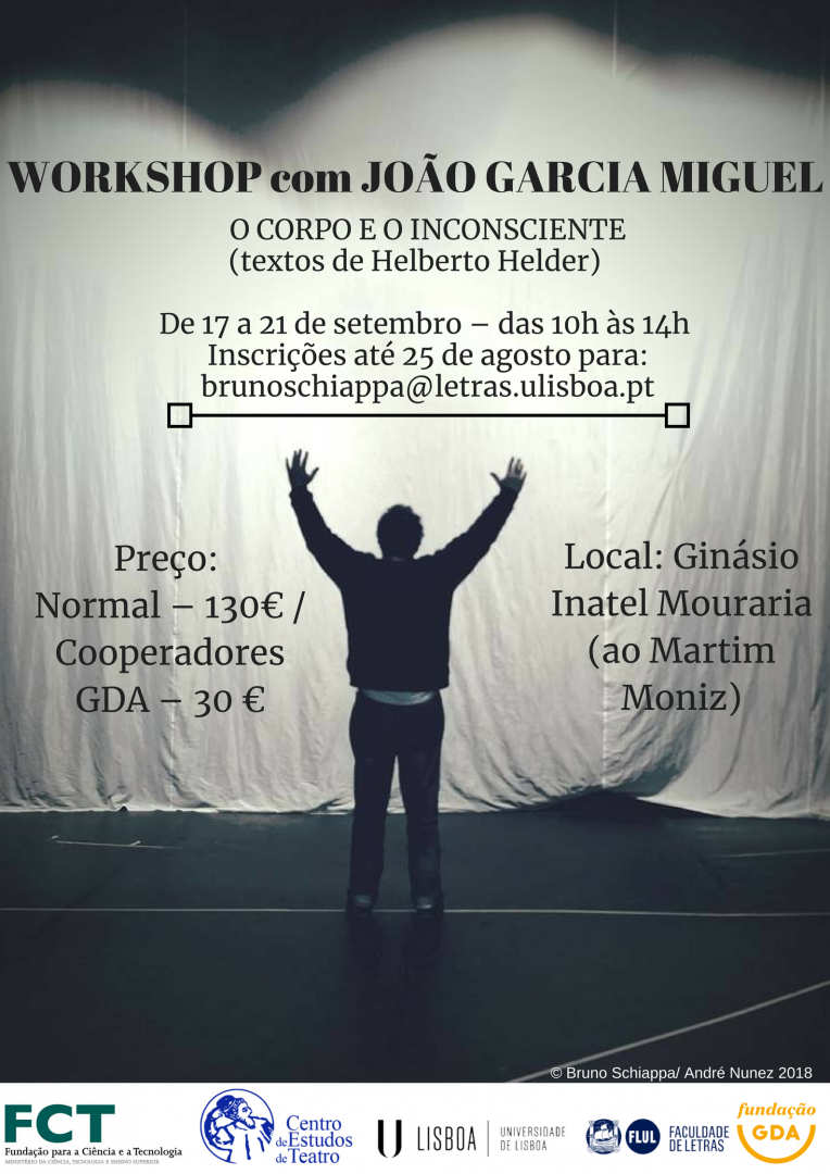 Workshop O Corpo e o Inconsciente, com João Garcia Miguel
