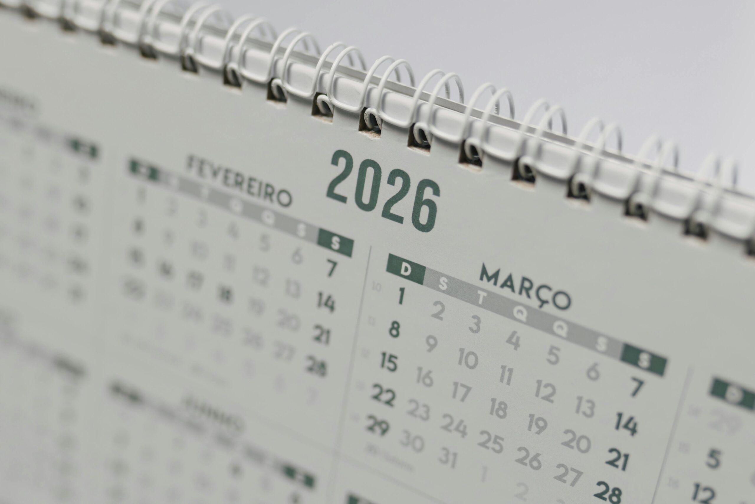 Calendário ano 2026